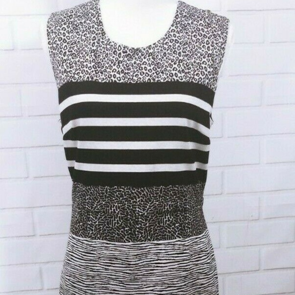 Max Mara Brema Stripe Sheath Dress Sleeveless 14